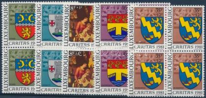 1981 Caritas sor négyestömbökben Mi 1041-1045