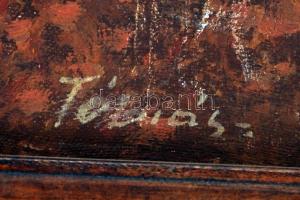 Tóbiás jelzéssel: Rőzseszedő. Olaj, vászon, keretben, 47×68 cm