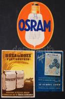 cca 1920-1950 6 db különféle magyar és német nyelvű reklámplakát, különböző méretben