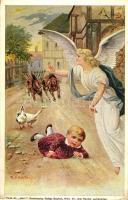 Angel, child, Rafael Neuber Kunstverlag Serie 31. Halt! s: R. Kratki (EK)