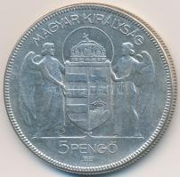 1930. 5P Ag "Horthy jobbra" T:3
Adamo P8