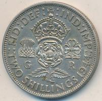 Nagy-Britannia 1944. 1Fl (2Sh) Ag "VI. György" T:2 Great Britain 1944. 1 Florin (2 Shillings) Ag "George VI" C:XF