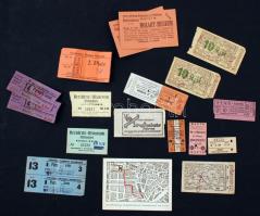 cca 1938-40 Német, olasz belépők, menetjegyek, 20db