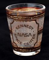 NASA Kennedy Space Center, díszes emlékpohár, jelzés nélkül, hibátlan, d: 5 cm