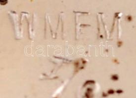 4 db aranyozott belsejű fém fűszertartó, jelzett, kis kopásnyomokkal, d: 4,5 cm