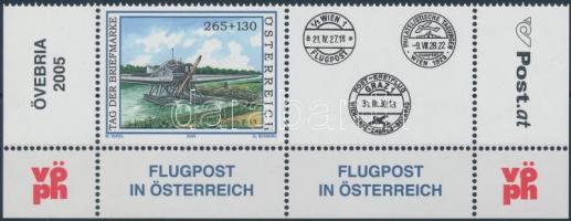 Stamp Day; Plane corner coupon stamp, Bélyegnap; Repülő ívsarki szelvényes bélyeg