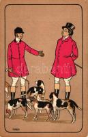 Hunters, dogs, Serie 150. C.T. & Cie litho s: R. Caputi