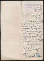 1913 Bp., Meghívó a Kürtösi Iparos Olvasókör  25 jubileuma alkalmából rendezett emlékünnepélyre, bel...