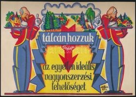 cca 1920-1930 "Tálcán hozzuk Önnek az egyetlen ideális vagyonszerzési lehetőséget", Új-Siófok fürdőtelepen telekszerzési lehetőséget hirdető szórólap