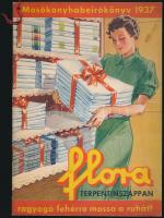 1937 "Flora terpentinszappan ragyogó fehérre mossa a ruhát!" kitöltetlen mosókonyha beírókönyv