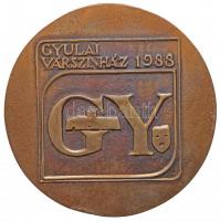 Bajnok Béla (1937-) 1988. "Gyulai Várszínház" Br plakett (90mm) T:2
