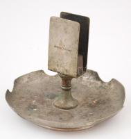 Régi fém gyufatartó "Hanusz kávéház" felirattal, 13×11 cm