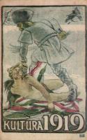 Kultúra 1919, kiadja Magyarország Területi Épségének Védelmi Ligája / irredenta, anti-Romanian propaganda s: Tary