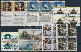 1992-1994 12 klf sor négyes-, hatos-, nyolcastömbökben 3 db stecklapon 1992-1994 12 diff sets blocks...