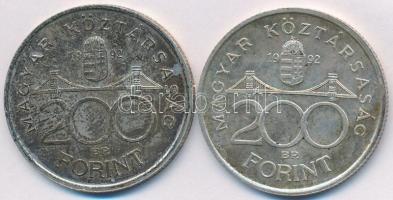 1992. 200Ft Ag "MNB" (2x) T:2,2- oxidáció