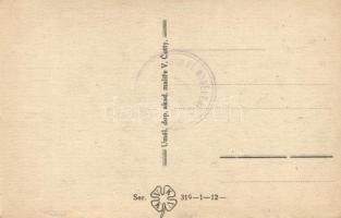 Allons enfants de la Patria. La Marseillaise, French patriotic postcard s: Cutta