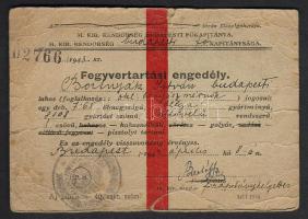 1943 Fegyvertartási engedély