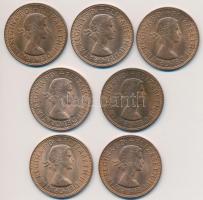 Nagy-Britannia 1961-1967. 1p Br (7xklf) T:2,2- Great Britain 1961-1967. 1 Penny Br (7xdiff) C:XF,VF