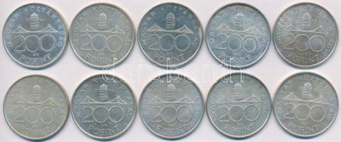 1994. 200Ft Ag "Deák" (10x) T:2,2-