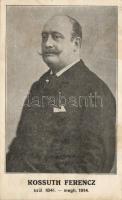 1841-1914 Kossuth Ferenc. Gyászlap gyászbélyeggel / obituary card
