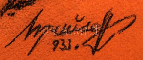 Olvashatatlan jelzéssel: Pásztorórák. Szén, papír, 32×27 cm