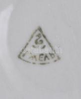 Dísz porcelánszamovár rózsás díszítéssel, aranyozással, tetején apró teáskannával, kézzel festett, a...