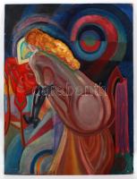 RD jelzéssel: Tükör előtt, olaj, fa, 63,5×47 cm