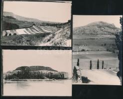 cca 1930 Balaton parti látképek, korabeli üveglemez negatívokról készült későbbi másolatok, 3 db fotó, 10x15 cm