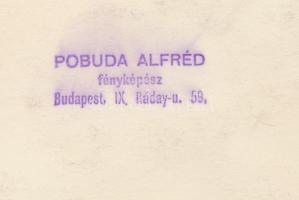 cca 1925 Pobuda Alfréd (1876-1942) pecséttel jelzett fotója hokicsapatokról, a Városligetből, a kép ...