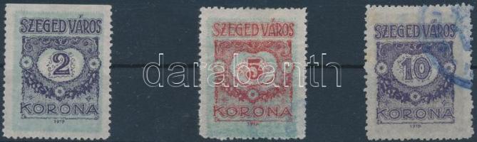 3 klf Szeged városi okmánybélyeg (23.000)