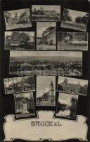 Lajtabruck, Bruck and der Leitha; Prugg kastély, templom, szobor, Királyhida / castle, church, statue (EK)