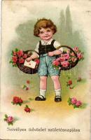 26 db RÉGI motívum lap, főként üdvözlő lapok és gyermek motívumú lapok, benne néhány litho, vegyes m...