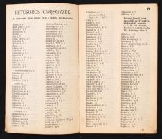 1938 Közlekedés. Bérkocsi viteldijjelző. Taxamérő Betűsoros címjegyzék. Kissé viseltes állapotban