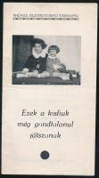 1933 Phönix Életbiztosító Társaság nyomtatványa Fiubiztositás táblázattal, 21x11cm