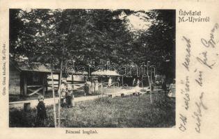 Marosújvár, Báncsai kuglizó; Grün Géza kiadása / bowling lane