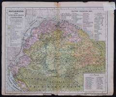 cca 1900 Magyarország  1683. térkép a török uralom legnagyobb kiterjedése korában, 1: 3,000 000. Középen ragasztott, szakadozott szélekkel. 30x36cm