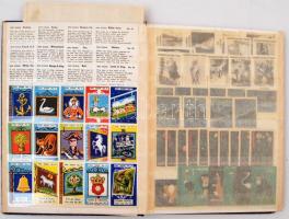 Kis berakó magyar gyufacímke  komplett sorokkal, két óriással cca 1960