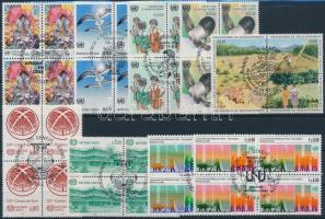 1983-1987 2 klf blokk + 15 klf sor, közte négyestömbök 3 db stecklapon