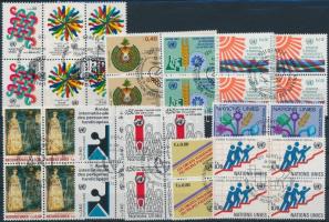 1980-1984 19 klf sor négyestömbökben 3 db stecklapon 1980-1984 19 sets in blocks of 4