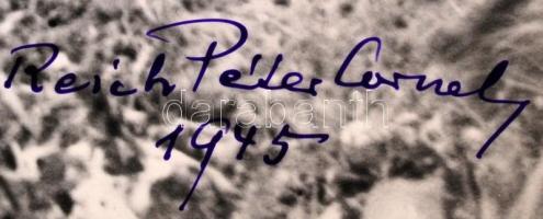 cca 1935 Reich Péter Cornel: Római fürdő melletti munkásnők, pecséttel jelzett, feliratozott vintage...