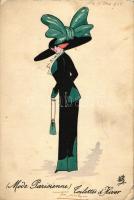 Lady, fashion, artist signed (EK)