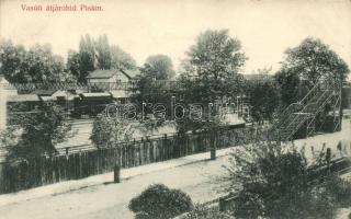 1907 Piski, Vasúti átjáróhíd; Adler fényirda, Szászváros / railroad overpass