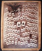 1901 K.u.K. Kadétiskola végzett növendékei, katonai tablókép 104 nevesített portréval, 42x34 cm