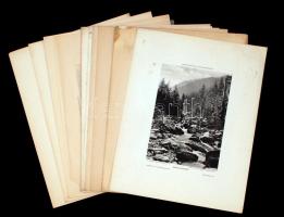 cca 1904-1907 Kárpátokban készült fotók fénynyomatai, 13 db lap, 33x26 cm