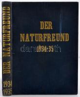 1934-1935 a Der Naturfreund című német folyóirat 1934-1935. évi évfolyama egy kötetbe kötve, benne számos képpel, több, hegymászással, túrázással kapcsolatos érdekes írással