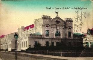 Stryi, Stryj; Gmach Sokola / Sokol building (small tear)