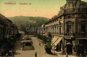 Miskolc, Erzsébet tér, gyógyszertár, Grünwald Ignác kiadása