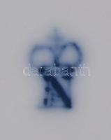 Aelteste Volkstedter mokkás csésze és alj, sérült, jelzett, kézzel festett