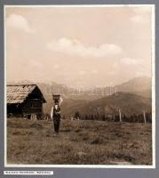 cca 1936 Thöresz Dezső (1902-1963): Flattnitz-Unterwänden (Karinthia), jelzés nélküli vintage fotóművészeti alkotás a szerző hagyatékából, 29x27 cm, karton 55x45 cm