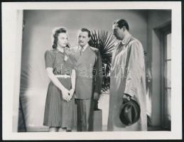 Szelecky Zita, Somlay Arthur és Hajmássy Miklós az Édes ellenség egy jelenetében, fotó, 9x12cm